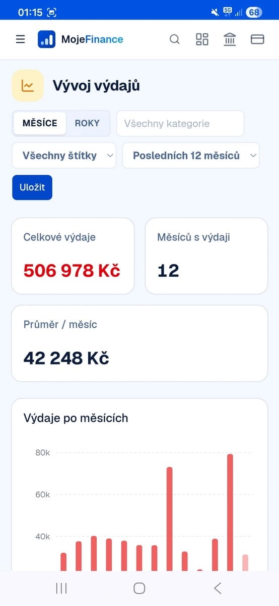 Reporty na mobilu